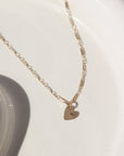 Children's Lennon Heart Necklace with Bar + Link Chain