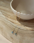 Labradorite Gemstone Drops - Token Jewelry. hypoallergenic, safe for sensitive ears, 14k gold fill, gold hoops, women's fashion, accessory, jewelry, handmade jewelry, Wisconsin, eau Claire 