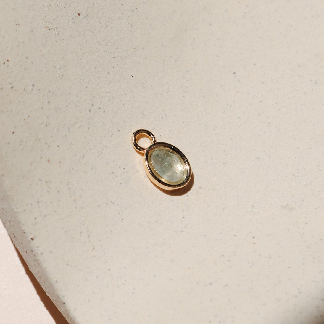 Oval Gemstone Charm