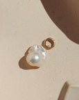 Baroque Pearl with Round Connector