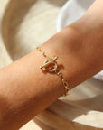 14k gold fill Toggle Bracelet, handmade in Eau Claire WI - Token Jewelry