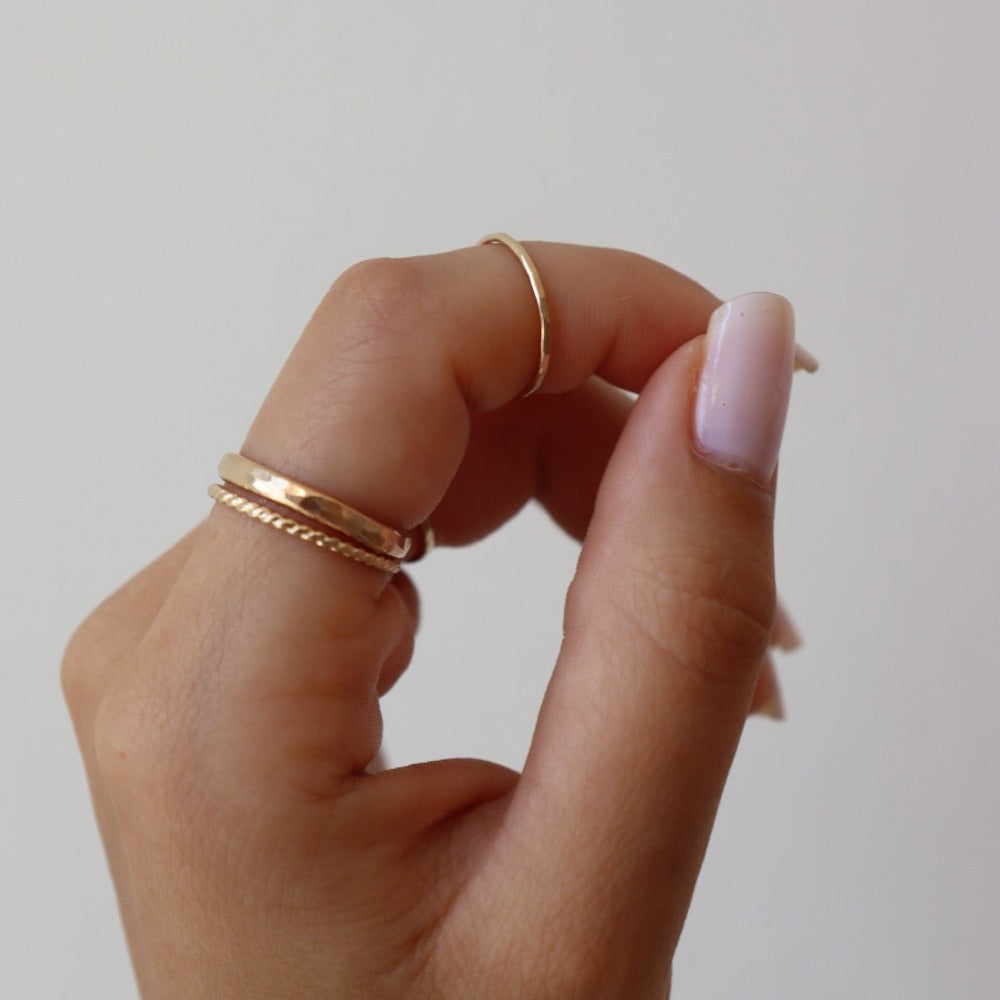 Model wearing Midi Stacking Ring