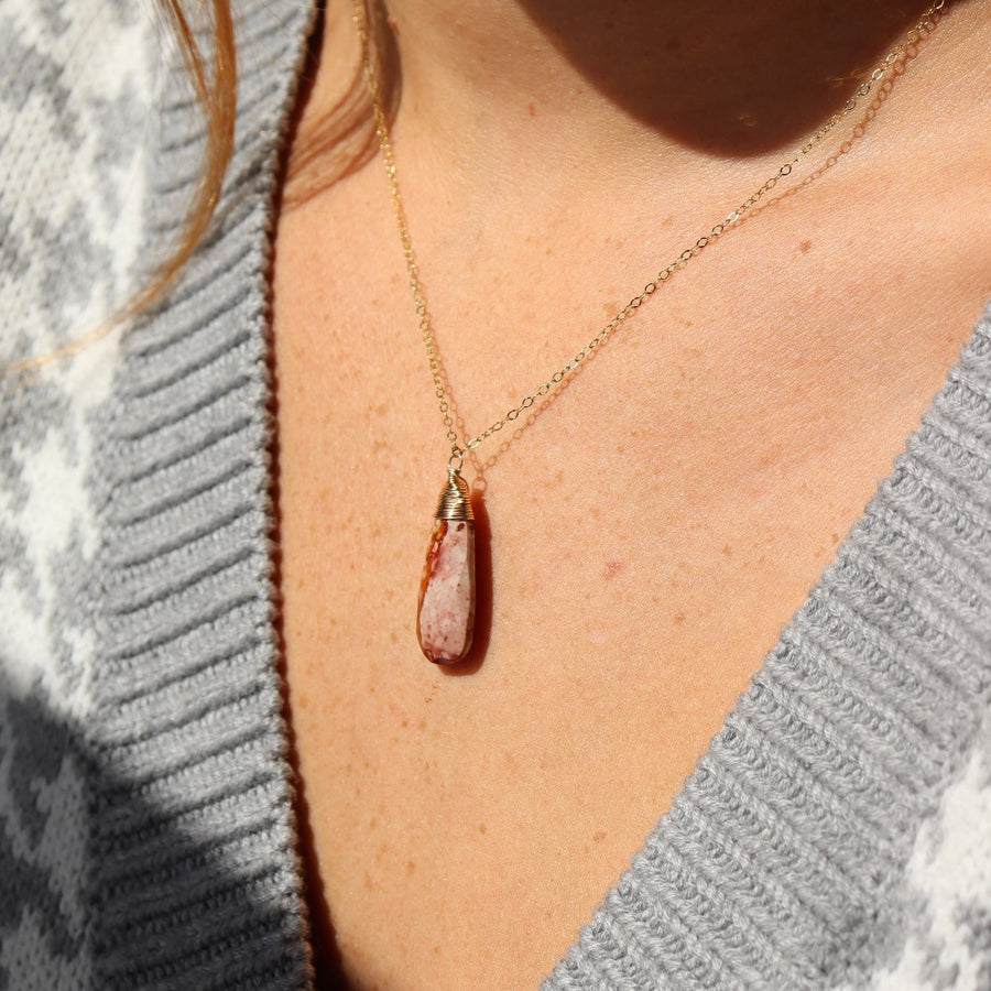 Pink Jasper Necklace - Token Jewelry