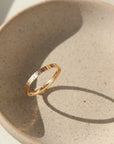 ribbon texture hand hammered stacking band - 14k gold fill - sterling silver - locally handmade in our studio in Eau Claire, WI - Token Jewelry