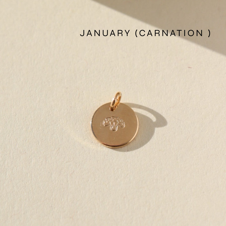 January birth flower charm in 14k gold fill 