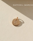 March birth flower charm in 14k gold fill.