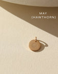 May birth flower charm in 14k gold fill