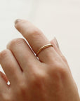 Model in 14k Gold Circle Ring