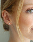 Quinn Stud Earrings.  Sterling Silver or 14k Gold Fill. Token Jewelry, handmade, hypoallergenic and waterproof.
