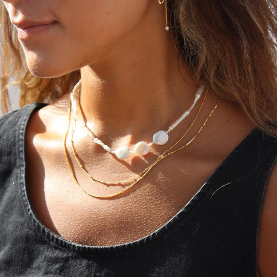 Model wearing Elle Necklace