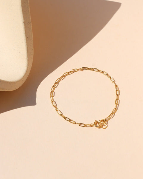 Narrow Links Bracelet I Delicate Paperclip Chain Bracelet | Token