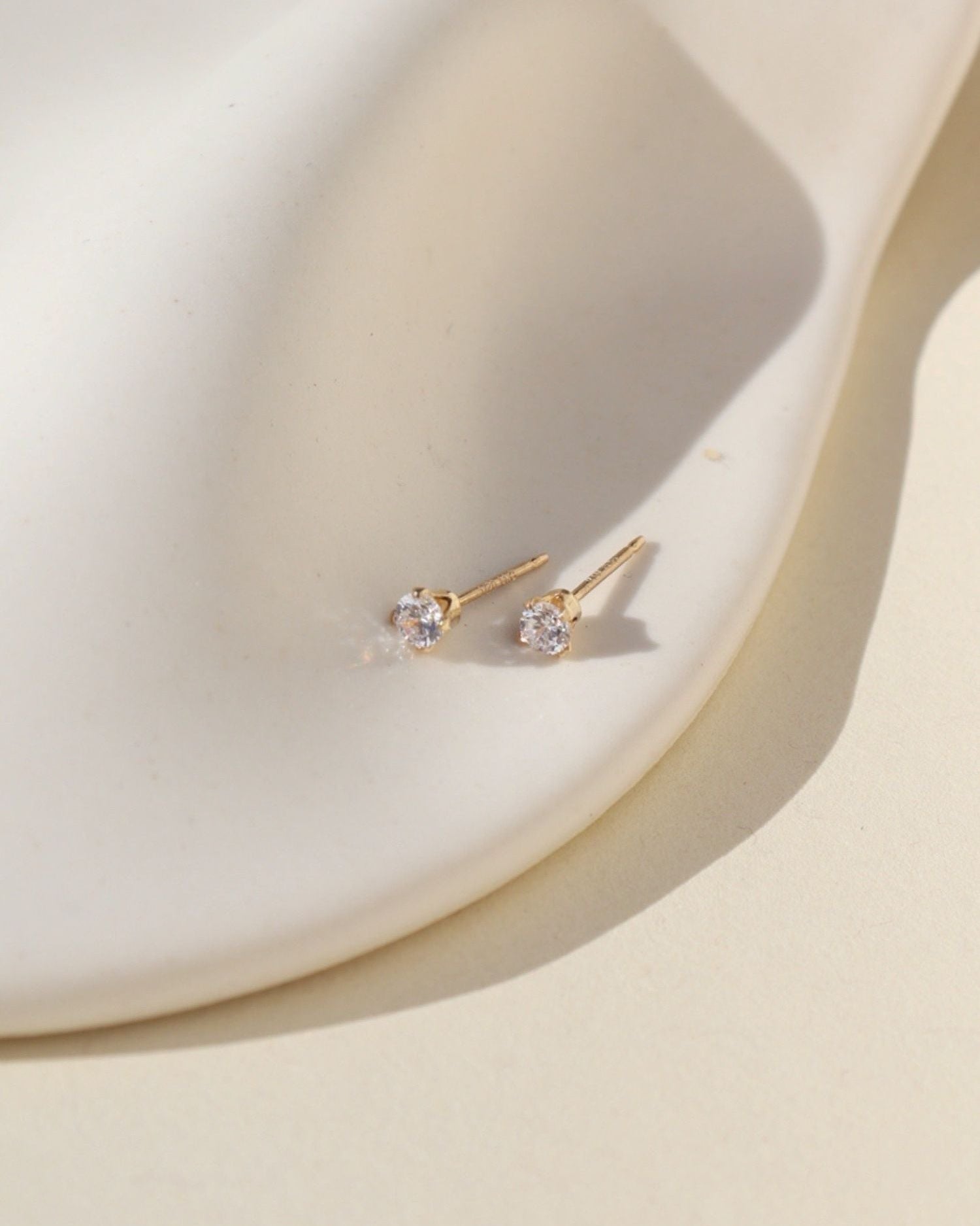 Quinn Stud Earrings. Sterling Silver or 14k Gold Fill. Token Jewelry, handmade, hypoallergenic and waterproof.