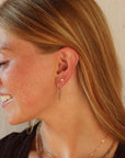 Token Jewelry’s Raya Keyhole Threaders — high-shine, handcrafted threader earrings in 14k gold fill or sterling silver with playful movement.
