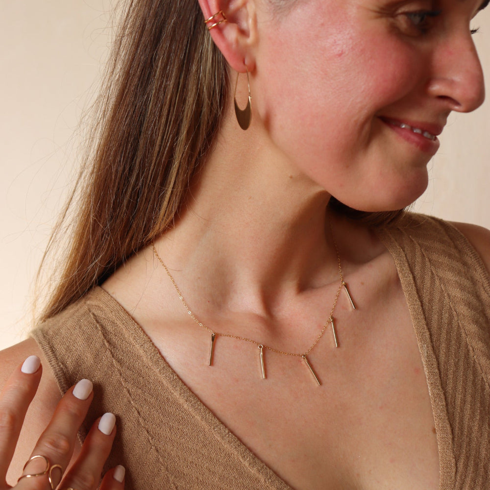 Token Jewelry’s Raya Necklace — minimal handcrafted chain in 14k gold fill or sterling silver, reintroduced for our 20th anniversary.