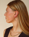 Yellow Jasper Gemstone hoops, available in 14k gold fill or sterling silver 