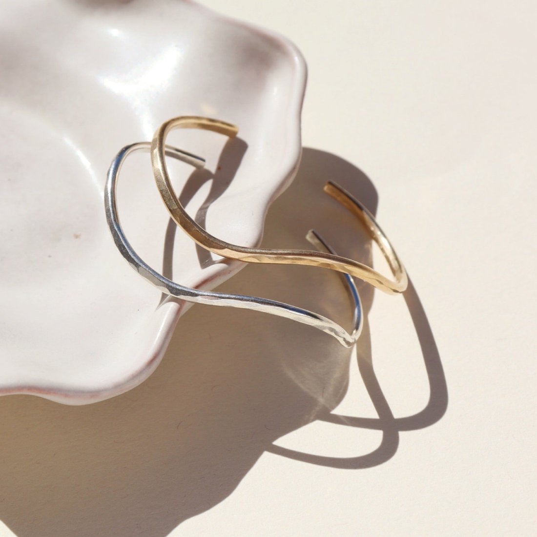 Sterling silver plus Gold Fill Swell Cuff