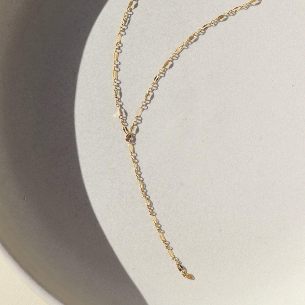 Sylvie Lariat in 14k gold fill