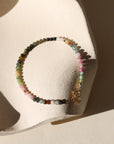 Tourmaline Bracelet — bracelet with mixed colorful tourmaline stones, available in 14K gold fill or sterling silver, lightweight and perfect for layering