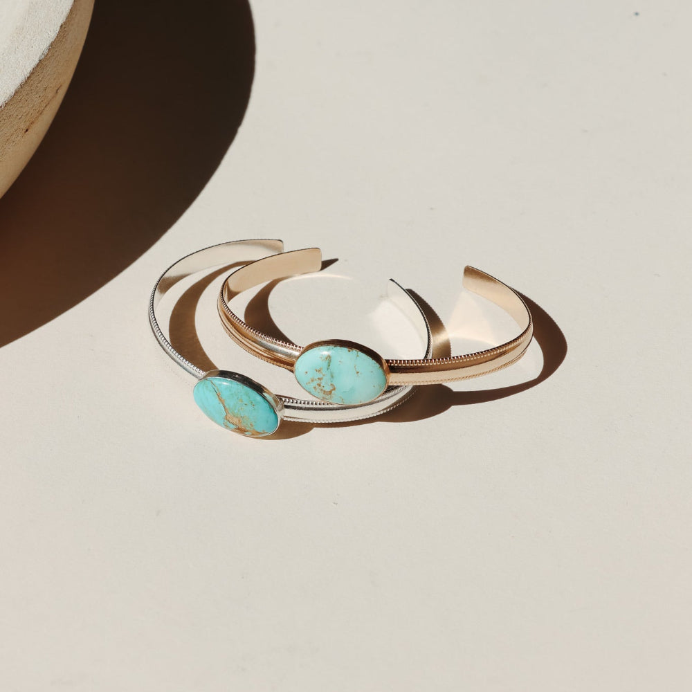 Horizon Turquoise Cuff | Natural Turquoise Bracelet | Token Jewelry