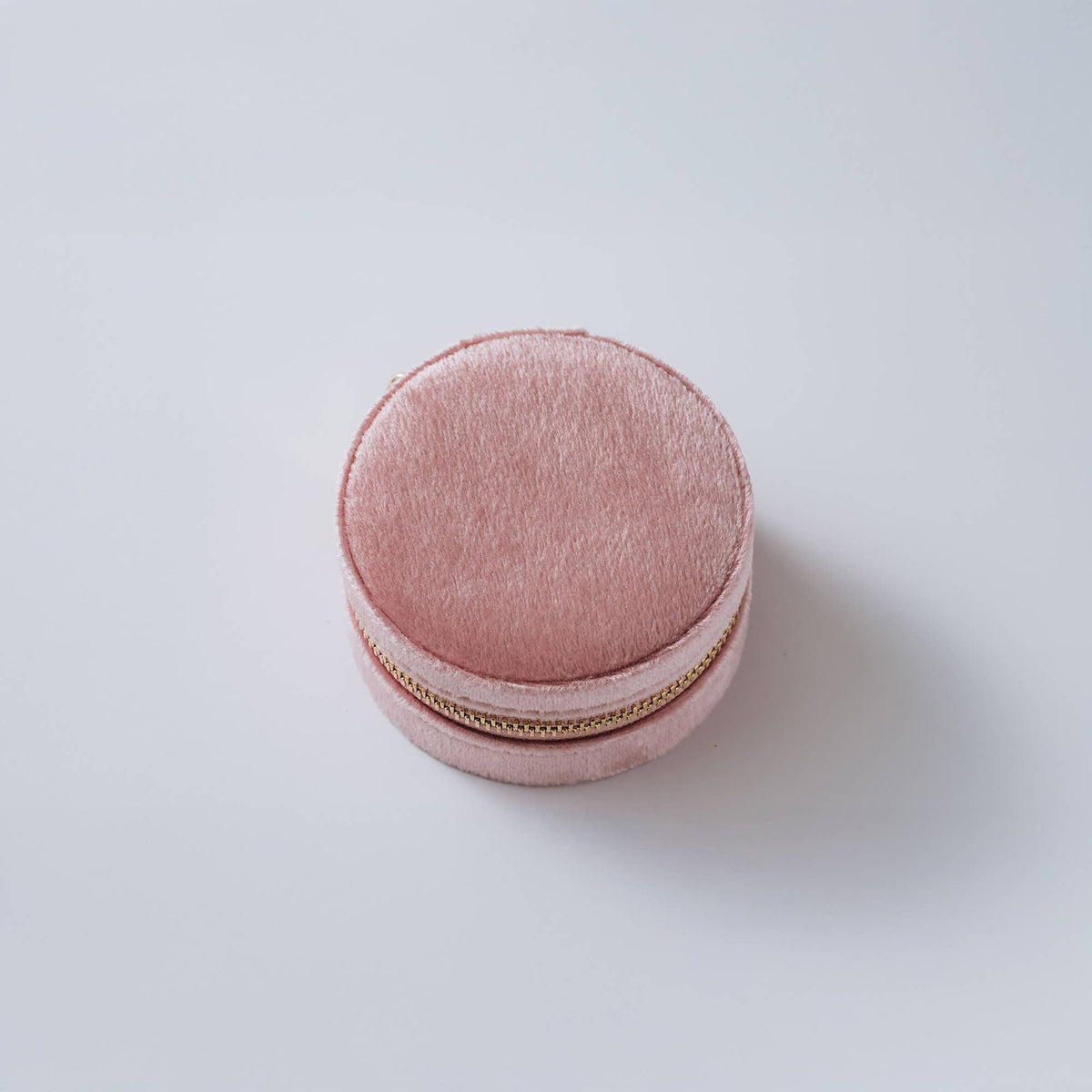 Round Velvet Jewelry Box Case