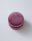 Round Velvet Jewelry Box Case