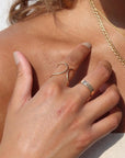 Model wearing 14k gold fill Isla Ring