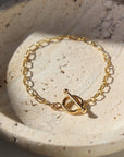 14k gold fill Toggle Bracelet, handmade in Eau Claire WI - Token Jewelry