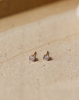 April Stud Earrings. Sterling Silver or 14k Gold Fill. Token Jewelry, handmade, hypoallergenic and waterproof.
