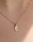 14k gold fill Birth Flower Necklace. Handmade in Eau Claire Wisconsin.