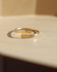 14k gold fill textured gold wrap ring | handmade by Token Jewelry in Eau Claire, Wisconsin