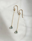 Moss Aquamarine Drop Earrings - Token Jewelry