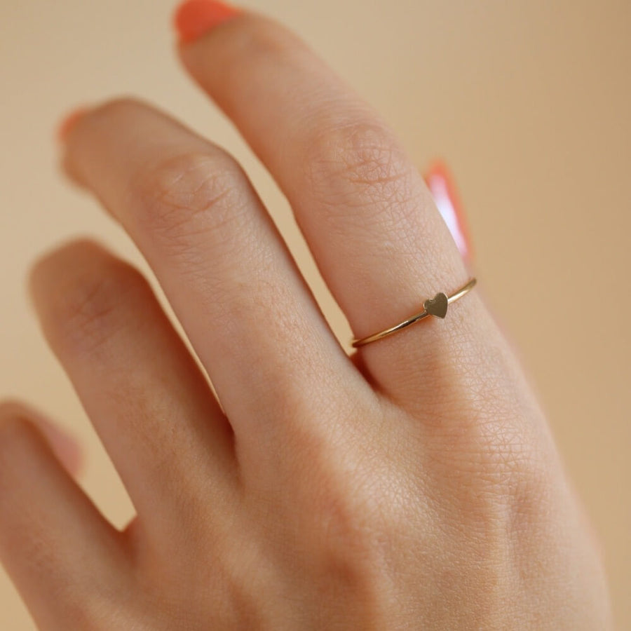 Tiny Heart ring - Token jewelry - gold rings - rings for women - valentines day gifts for her - minimal modern jewelry - everyday effortless jewelry - jewelry designs - locally made jewelry - token jewelry