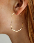 Hammered Paloma Hoops - Token Jewelry
