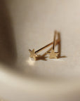 star shaped studs Sterling Silver or 14k Gold Fill. Token Jewelry, handmade, hypoallergenic and waterproof.