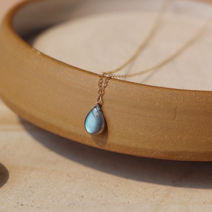 Labradorite Teardrop Necklace
