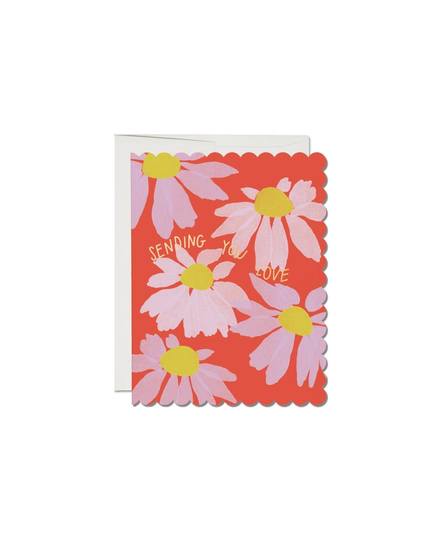 Scalloped Coneflower Sympathy Card