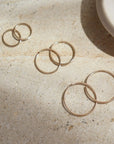 Endless Hoops, three sizes, staple earring, Token Jewelry