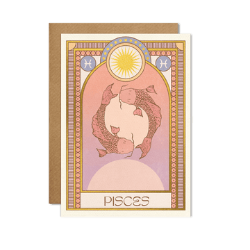 Pisces Zodiac Card